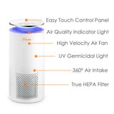 Crane USA - Air Purifier with UV Light & True HEPA for 500 sq. ft.: Chicago, Drop Ship, LA, Retail