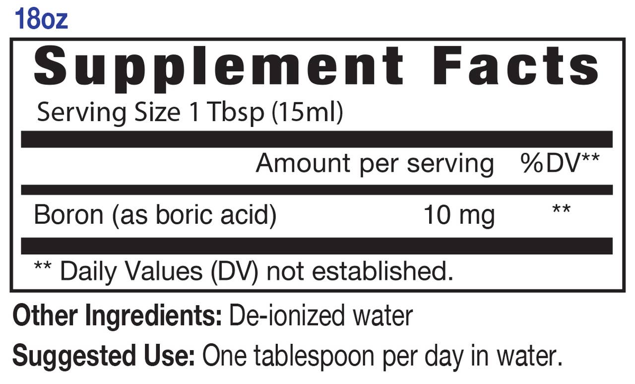 Eidon Ionic Minerals - Ionic Liquid Boron: Blue / Blue / 2oz