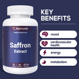 HARMONIFY - HARMONIFY Saffron Extract 88.5mg – Mood, Eye & Appetite Support – 60 Capsules | Natural Saffron Supplement from Crocus Sativus L. | Non-GMO, Vegan-Friendly, Made in USA